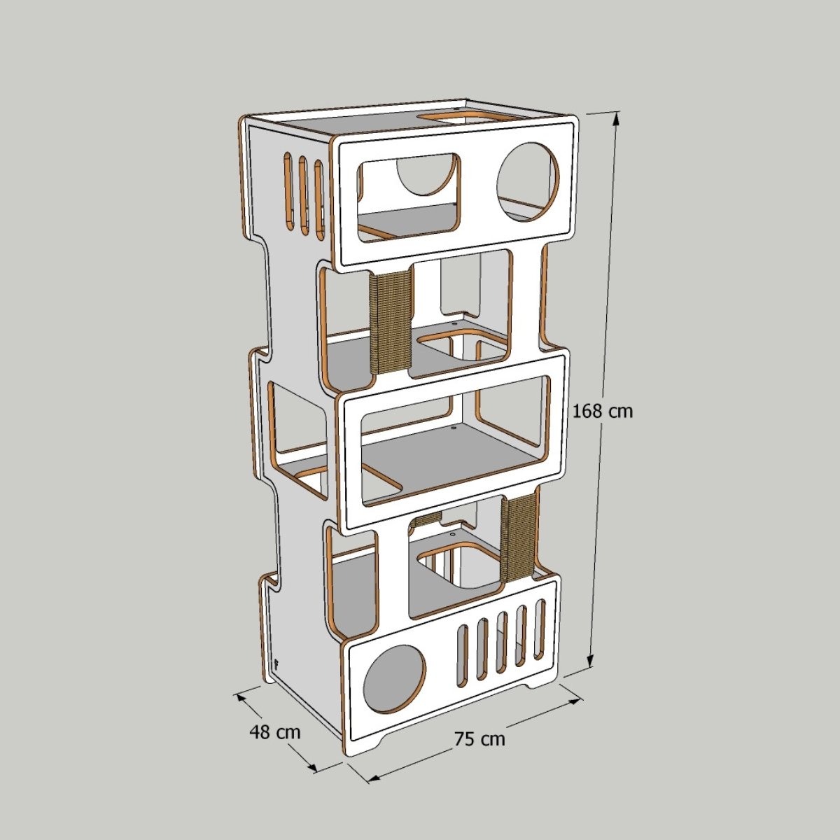 Torre para Gatos Tom Evo - Linha para Gatos de até 10kg - 8