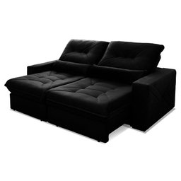 Sofá Retrátil Reclinável Sevilha 300cm Suede Velut com Molas Ensacadas - King House - 5