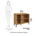 Ver imagem 4 de Balcão de Cozinha 120cm com 2 Portas Basculantes 3 Gavetas e Tampo 100% MDF Vicenza Espresso Móveis Bege/Amêndoa/Off White