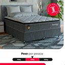 Ver imagem 6 de Cama Box Queen + Colchão Comfort Class Pillow Top 158x198cm Cinza/suede Cinza