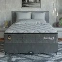 Ver imagem 5 de Cama Box Queen + Colchão Comfort Class Pillow Top 158x198cm Cinza/suede Cinza