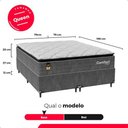 Ver imagem 4 de Cama Box Queen + Colchão Comfort Class Pillow Top 158x198cm Cinza/suede Cinza
