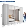 Guarda-roupa Casal Suburban Ripado com Espelho 6 Portas 6 Gavetas e Pés Espresso Móveis - 4