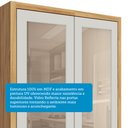 Ver imagem 7 de Paneleiro Duplo com 4 Portas e Vidro Reflecta 100% Mdf Vicenza Espresso Móveis