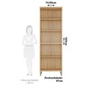 Ver imagem 4 de Paneleiro Duplo com 4 Portas e Vidro Reflecta 100% MDF Vicenza Espresso Móveis Bege/Amêndoa/Off Whit