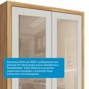 Ver imagem 7 de Paneleiro Duplo com 4 Portas e Vidro Reflecta 100% MDF Vicenza Espresso Móveis Bege/Amêndoa/Off Whit