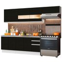 Ver imagem 3 de Armário de Cozinha Completa 280cm Branco/Preto Marcela Madesa 03