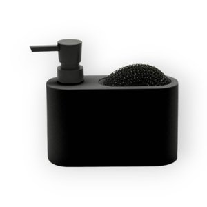 Dispenser para Detergente e Esponja Preto Acqua Mood - Nobre