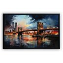 Ver imagem 5 de Quadro Decorativo Abstrato Canvas Cidades Ponte Turismo Nova York Gg