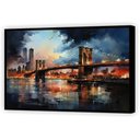 Ver imagem 6 de Quadro Decorativo Abstrato Canvas Cidades Ponte Turismo Nova York Gg