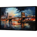 Ver imagem 1 de Quadro Decorativo Abstrato Canvas Cidades Ponte Turismo Nova York Gg