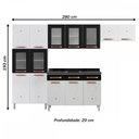Ver imagem 4 de Cozinha de Aço Completa Mirage New 14 Portas 2 Gavetas Branco/Preto 815484 - Telasul