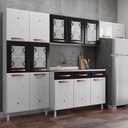 Ver imagem 1 de Cozinha de Aço Completa Mirage New 14 Portas 2 Gavetas Branco/Preto 815484 - Telasul
