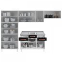Ver imagem 3 de Cozinha de Aço Completa Mirage New 14 Portas 2 Gavetas Branco/Preto 815484 - Telasul