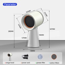 Amzchef Exaustor Portátil com Coletor de Óleo e 3 Velocidades (ccw) - 2