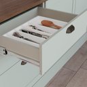 Ver imagem 5 de Cozinha Modulada Compacta 4 Peças com Armário Aéreo 2 Portas Vidro 100% Mdf com Tampo