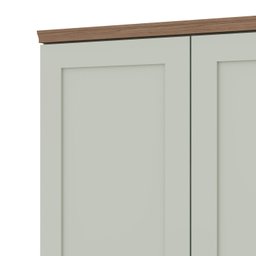 Cozinha Modulada Compacta 4 Peças com Armário Aéreo 2 Portas Vidro 100% Mdf com Tampo - 10
