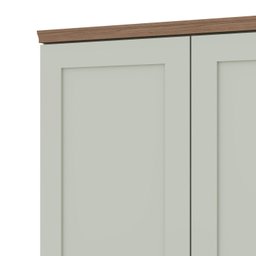Cozinha Modulada Compacta 4 Peças com Armário Aéreo 2 Portas Vidro 100% Mdf com Tampo - 10