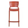 Banqueta Alta para Cozinha Tramontina Amélia Terracota em Polipropileno com Proteção Antimicrobiana - 2