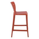 Ver imagem 4 de Banqueta Alta para Cozinha Tramontina Amélia Terracota em Polipropileno com Proteção Antimicrobiana