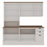 Cozinha Modulada Compacta 4 Peças com Armário Aéreo 2 Portas Vidro 100% Mdf com Tampo - 2