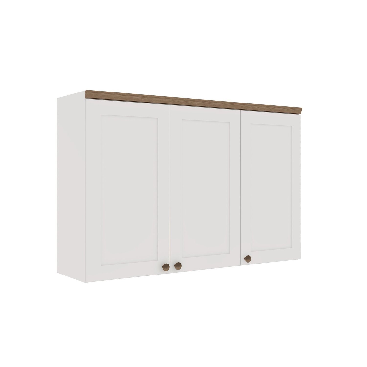 Cozinha Modulada Compacta 4 Peças com Armário Aéreo 2 Portas Vidro 100% Mdf com Tampo - 9