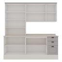 Ver imagem 2 de Cozinha Modulada Compacta 4 Peças com Armário Aéreo 2 Portas Vidro 100% Mdf com Tampo
