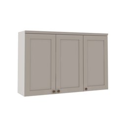 Cozinha Modulada Compacta 4 Peças com Armário Aéreo 2 Portas Vidro 100% Mdf com Tampo  - 8