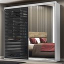 Ver imagem 1 de Roupeiro 2 Portas com Espelho Ripped 100% MDF Yescasa