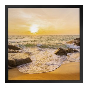 Quadro 50cm X 50cm Paisagem Sol e Mar Tropical Artes