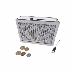 Cofre Caixa Dinheiro Wood Box Japones Kakebo Desafio Branco