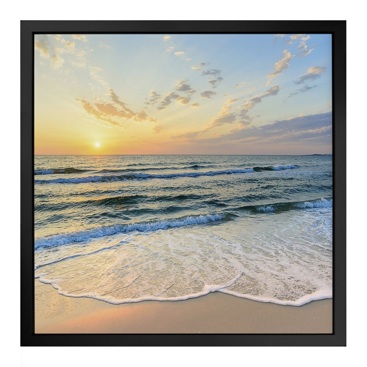 Quadro 50cm X 50cm Paisagem Praia e Mar | MadeiraMadeira