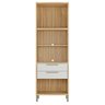 Paneleiro Torre Quente com 2 Portas 2 Gavetas e Espaço Micro-ondas 100% MDF Vicenza Espresso Móveis - 5