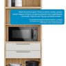 Paneleiro Torre Quente com 2 Portas 2 Gavetas e Espaço Micro-ondas 100% MDF Vicenza Espresso Móveis - 8
