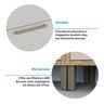 Paneleiro Torre Quente com 2 Portas 2 Gavetas e Espaço Micro-ondas 100% MDF Vicenza Espresso Móveis - 10