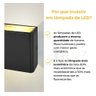Kit 20 Arandela Led Efeito 2 Fachos Duplo 3w 3000k Opus - Preto - 4