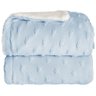 COBERTOR DE BEBÊ SHERPA STAR LAÇO DE BEBÊ LAÇO DE BEBE UN Azul bebê - 3