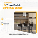 Ver imagem 3 de Kit 3 Bancos Quadrado Junco Argila para Bancada Alta Cozinha Área Gourmet Bistrô Piscina Bar