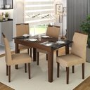 Ver imagem 5 de Mesa de Jantar Extensível 120cm Naturalle Preto/Imbuia