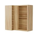 Ver imagem 3 de Armário Aéreo de Cozinha Canto Reto com 1 Porta e Mini Adega 100% Mdf Vicenza Espresso Móveis