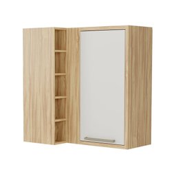 Armário Aéreo de Cozinha Canto Reto com 1 Porta e Mini Adega 100% Mdf Vicenza Espresso Móveis - 2