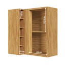 Ver imagem 5 de Armário Aéreo de Cozinha Canto Reto com 1 Porta e Mini Adega 100% Mdf Vicenza Espresso Móveis