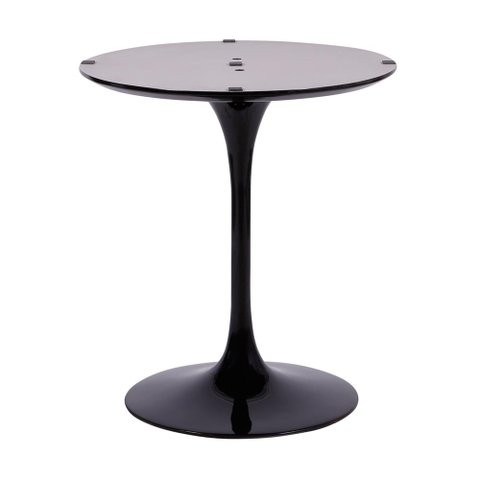 Base Mesa Saarinen Tulip Jantar Redonda Preta - 90 a 107cm
