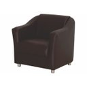 Ver imagem 2 de Kit 2 Poltronas Decorativa para Sala e Escritório Tilla Corino Marrom - Ds Móveis