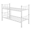 Ver imagem 1 de Beliche Solteiro em Aço Reforçada com Escada Lateral Ideal para Otimizar Espaço - Branca