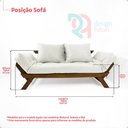 Ver imagem 5 de Sofá Japão Futon Sarja Impermeável Chumbo Madeira Imbuia