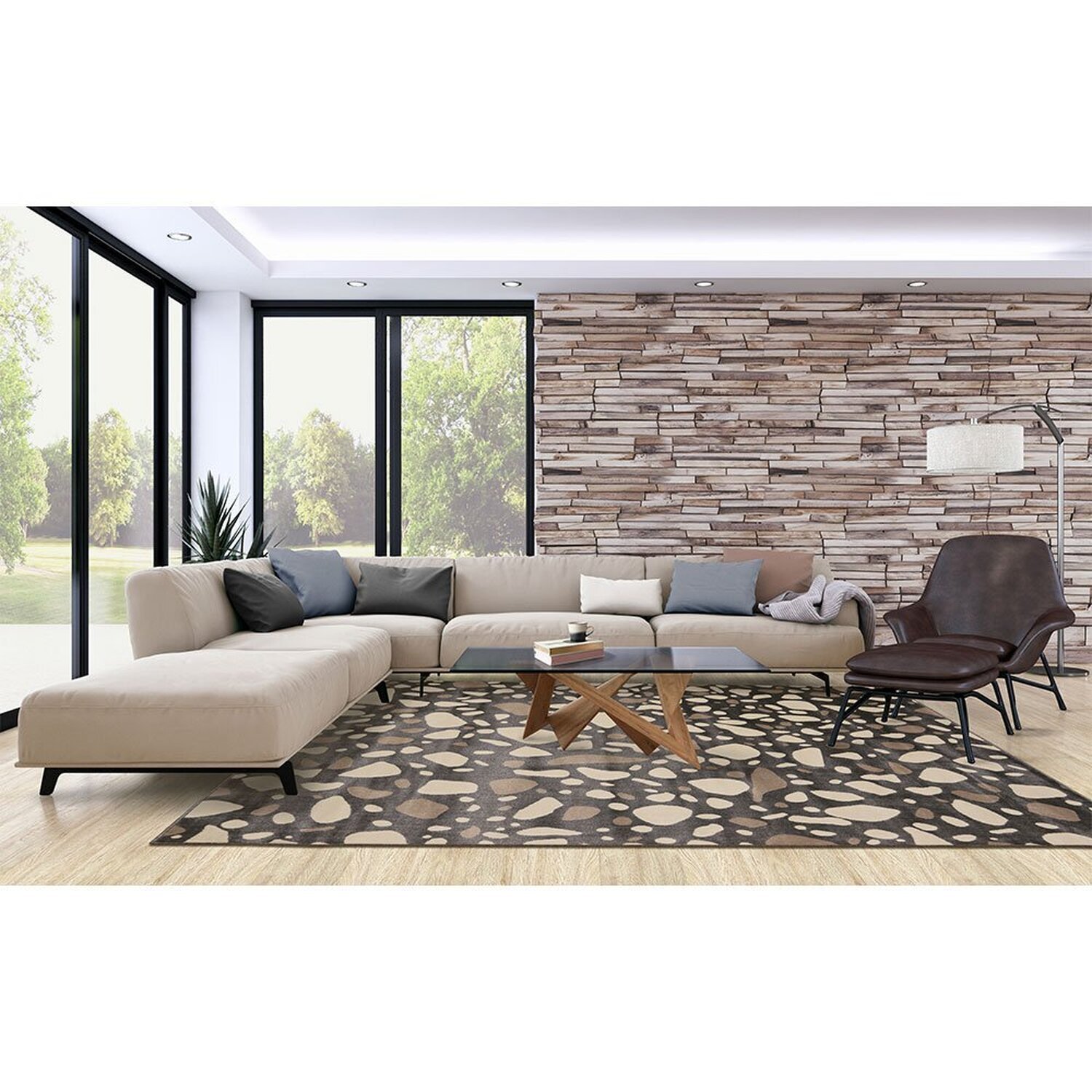 Tapete 150x200cm Lyre Supreme Tapetes São Carlos - 1