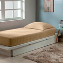 Ver imagem 1 de Colcha Solteiro Slip 200 Fios 100% Algodão Zapt Zum 02 Peças - Bege