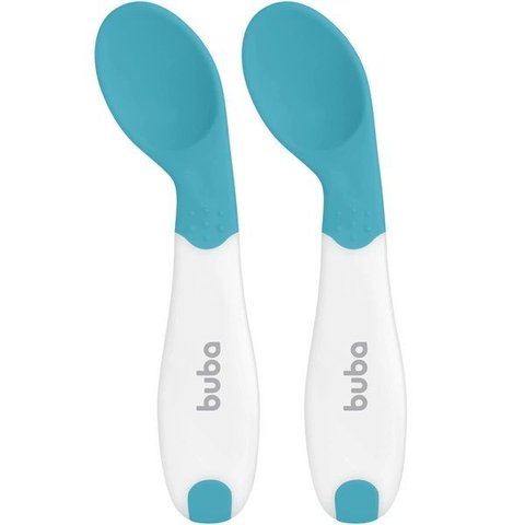 Kit Colher de Treinamento Bebê Curvada Termossensível Buba