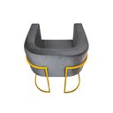 Ver imagem 4 de Kit 6 Cadeiras de Jantar Premium Base de Ferro Dourada Veludo Cinza